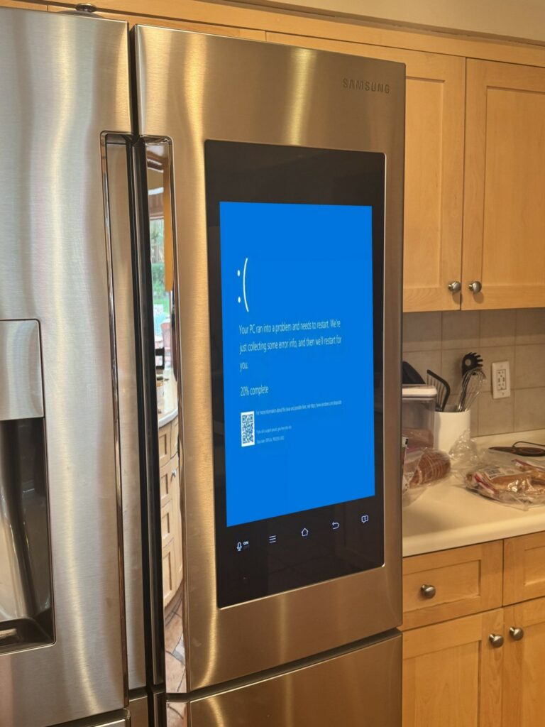 votre réfrigérateur connecté a rencontré une erreur fatale dans le décompte des glaçons disponibles. panne informatique mondiale, Microsoft Windows, Juillet 2024
